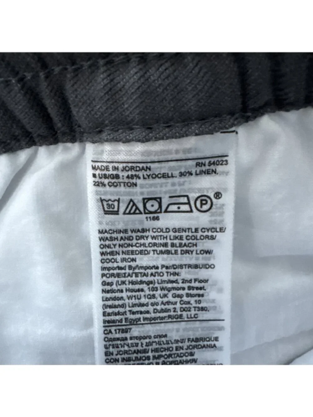 Banana Republic Tencel Linen Pants Womens Large Gray Slim Ankle Crop New